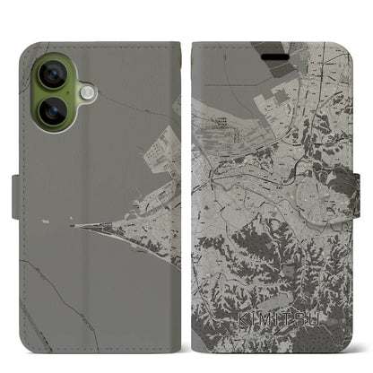 【君津（千葉県）】地図柄iPhoneケース（手帳タイプ）