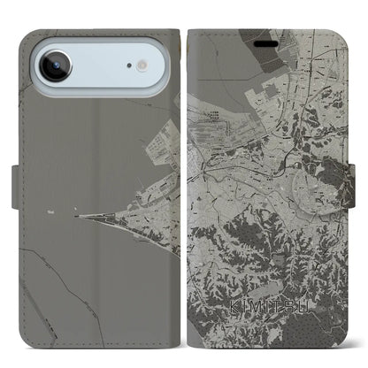 【君津（千葉県）】地図柄iPhoneケース（手帳タイプ）