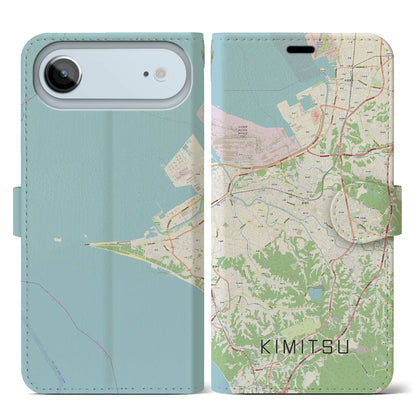 【君津（千葉県）】地図柄iPhoneケース（手帳タイプ）