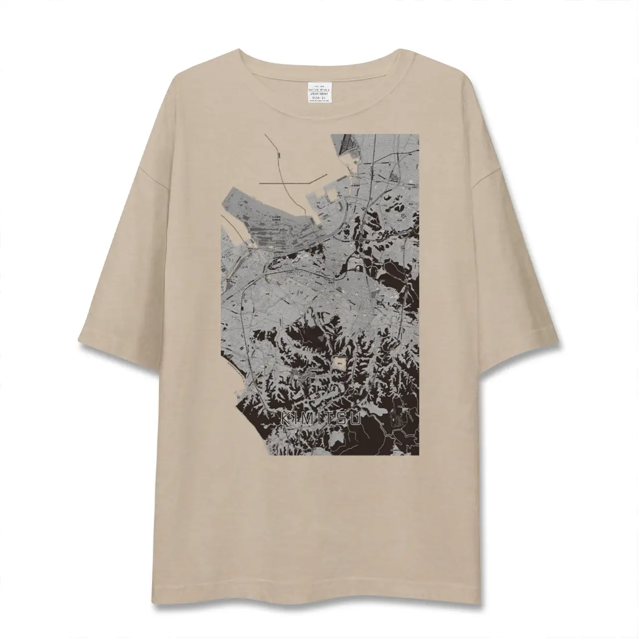 【君津（千葉県）】地図柄ビッグシルエットTシャツ