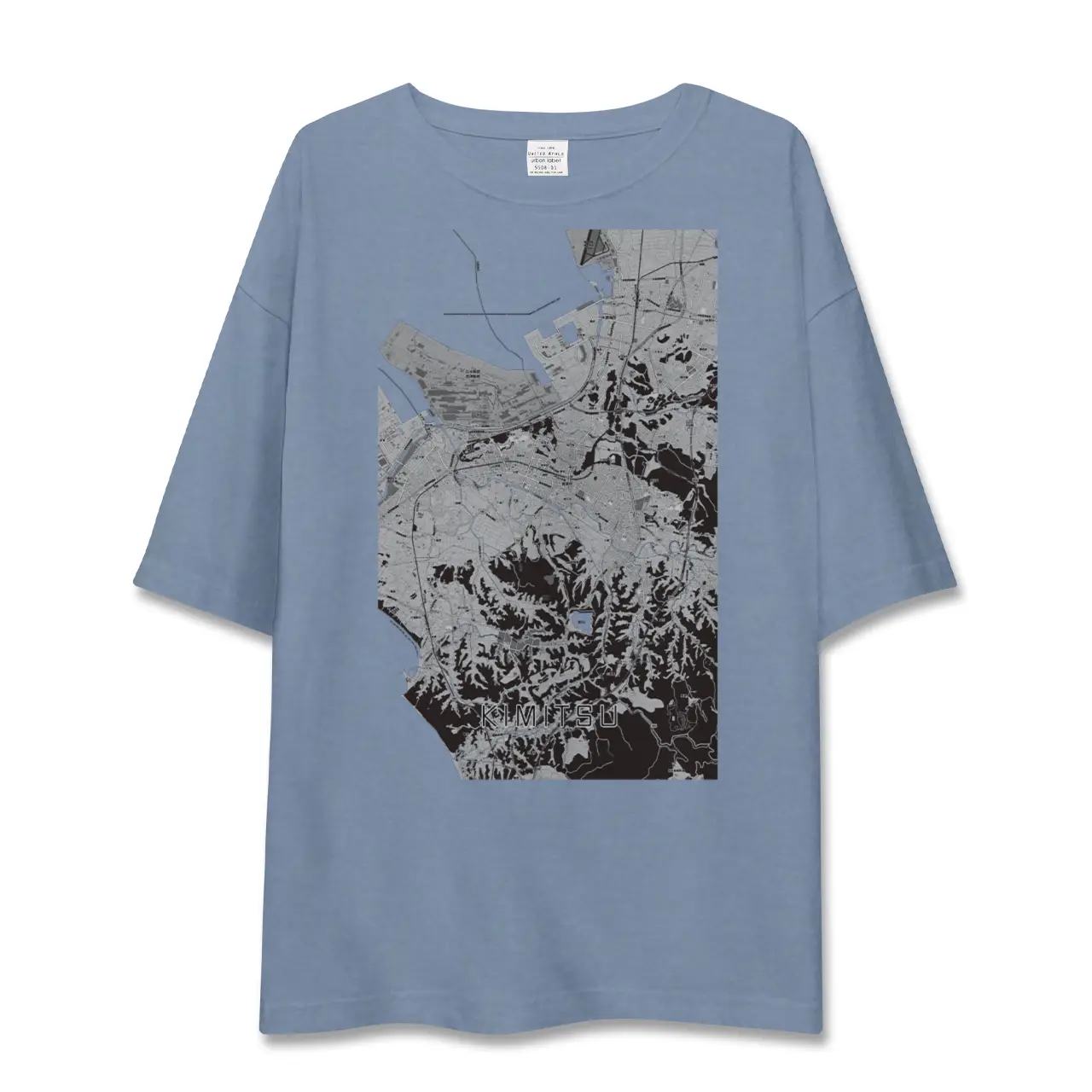 【君津（千葉県）】地図柄ビッグシルエットTシャツ