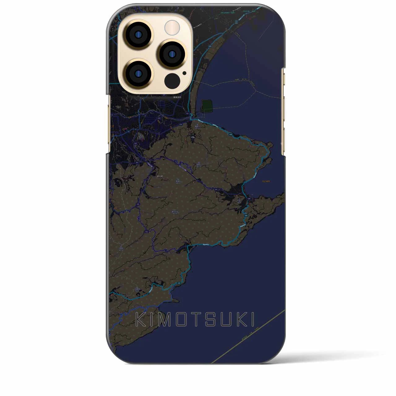 【肝付（鹿児島県）】地図柄iPhoneケース（バックカバータイプ）