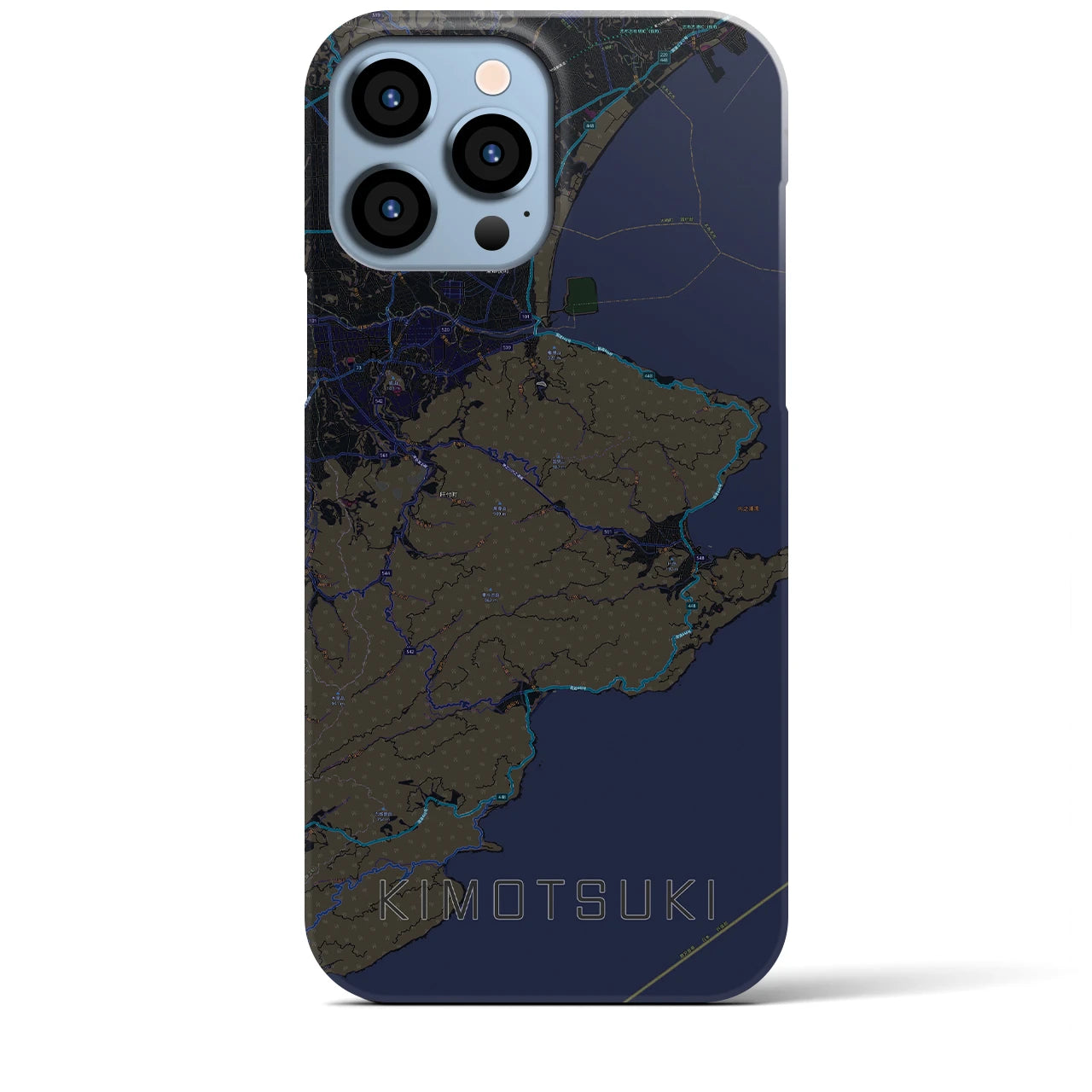 【肝付（鹿児島県）】地図柄iPhoneケース（バックカバータイプ）