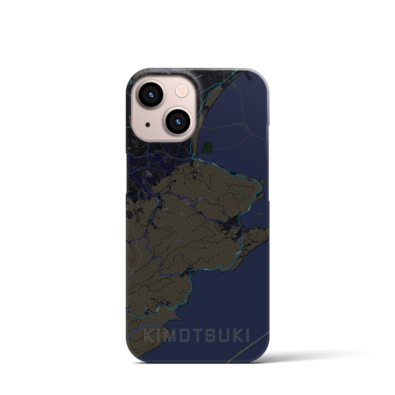 【肝付（鹿児島県）】地図柄iPhoneケース（バックカバータイプ）