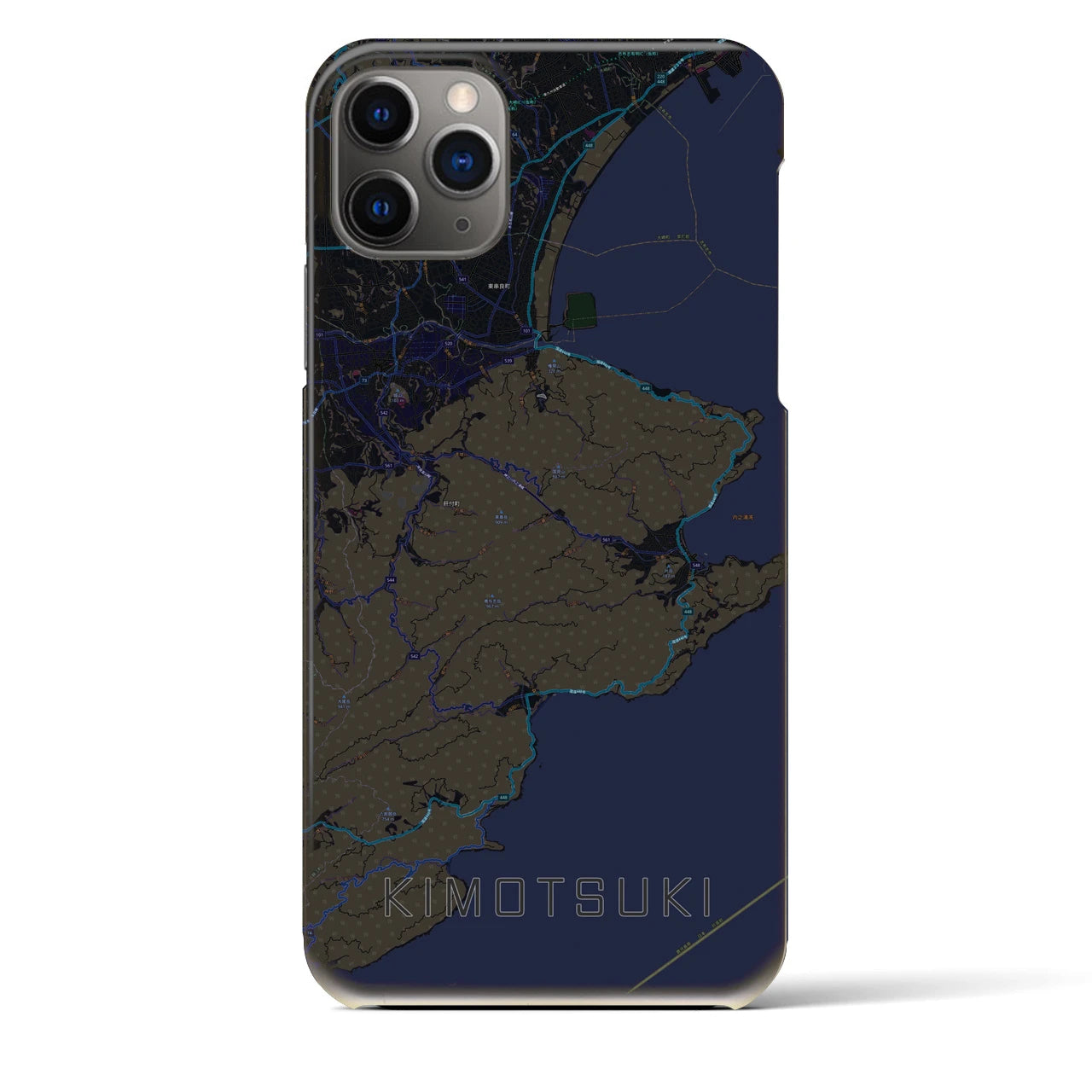 【肝付（鹿児島県）】地図柄iPhoneケース（バックカバータイプ）