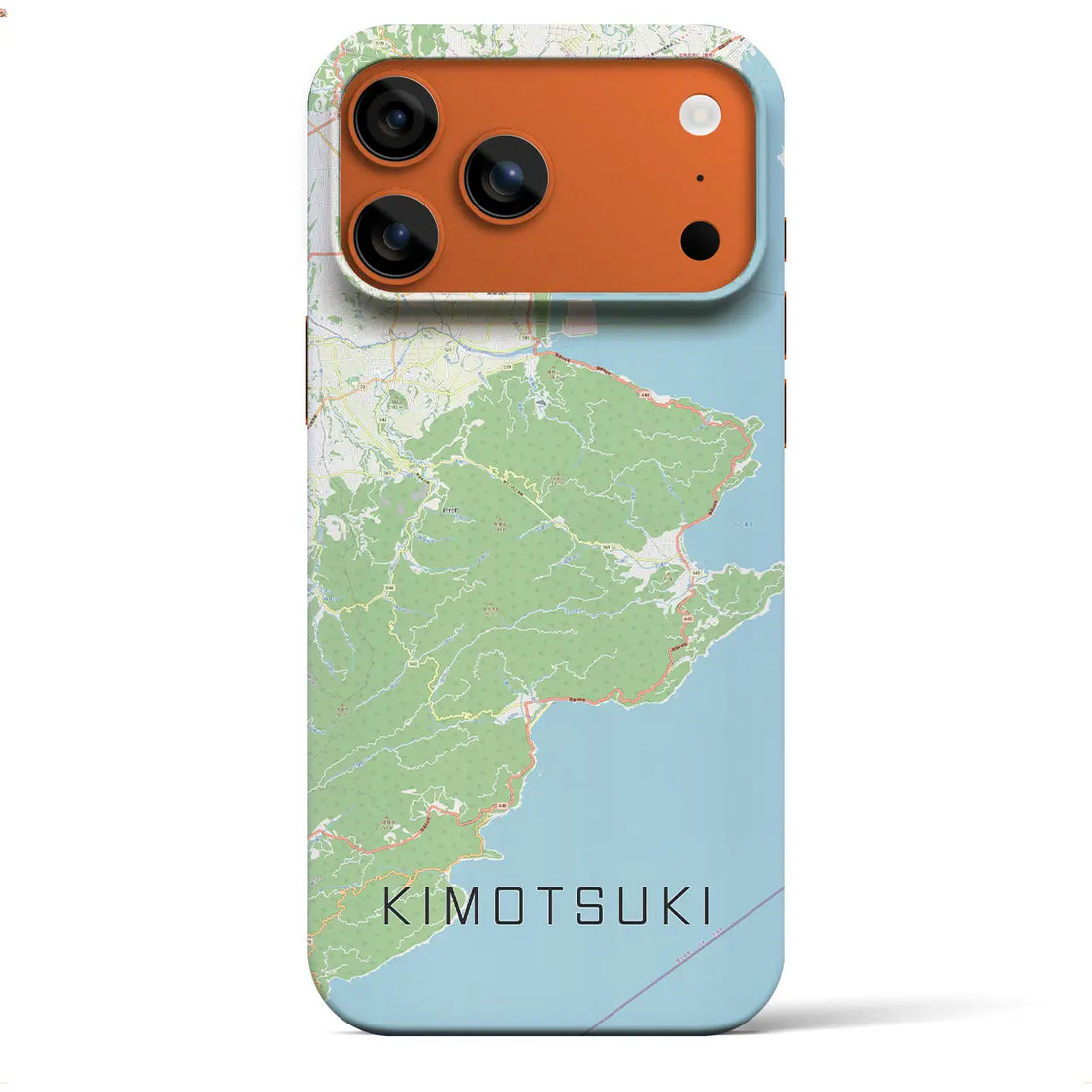 【肝付(鹿児島県)】地図柄iPhoneケース(バックカバータイプ)ブラック・iPhone 17 Pro Max 用