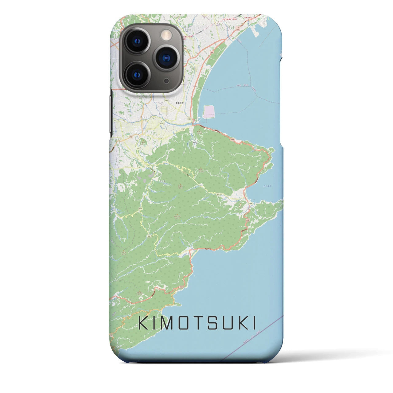【肝付（鹿児島県）】地図柄iPhoneケース（バックカバータイプ）