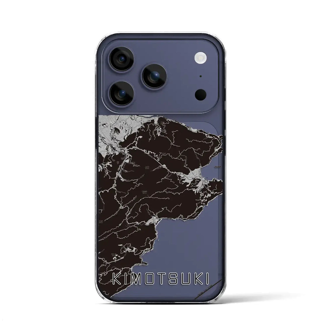 【肝付（鹿児島県）】地図柄iPhoneケース（クリアタイプ）モノトーン・iPhone 17 Pro Max 用