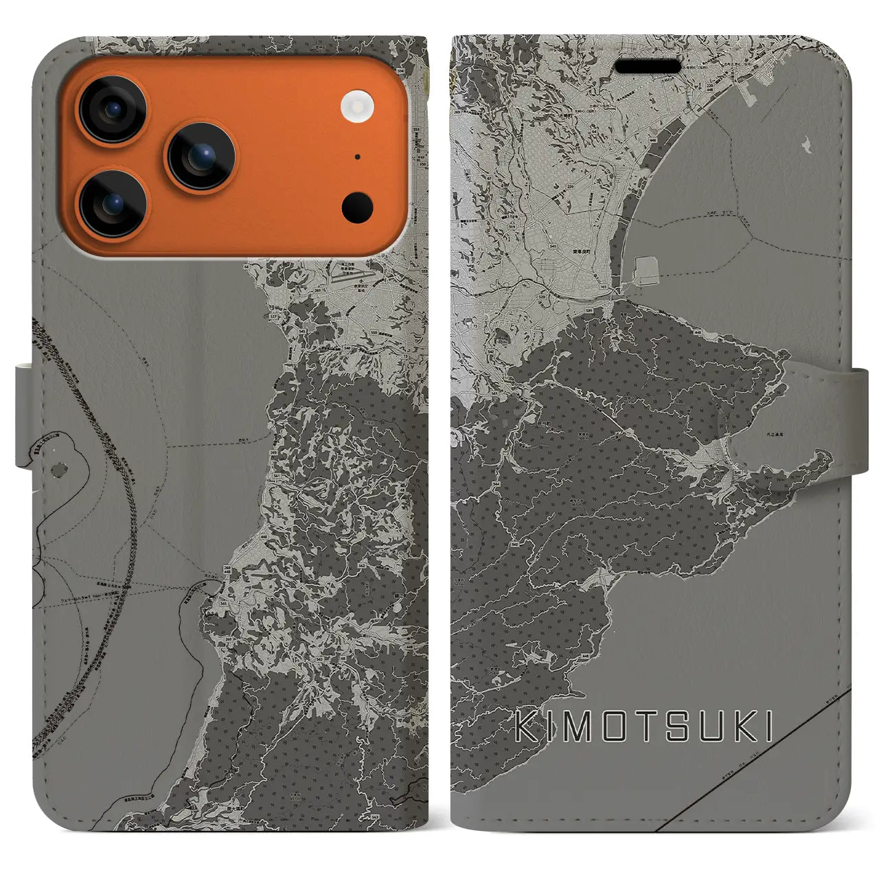 【肝付（鹿児島県）】地図柄iPhoneケース（手帳タイプ）