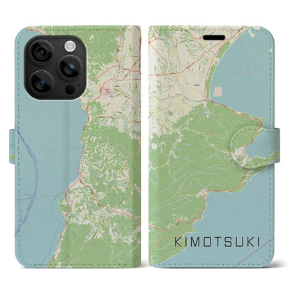 【肝付（鹿児島県）】地図柄iPhoneケース（手帳タイプ）ナチュラル・iPhone 16 用