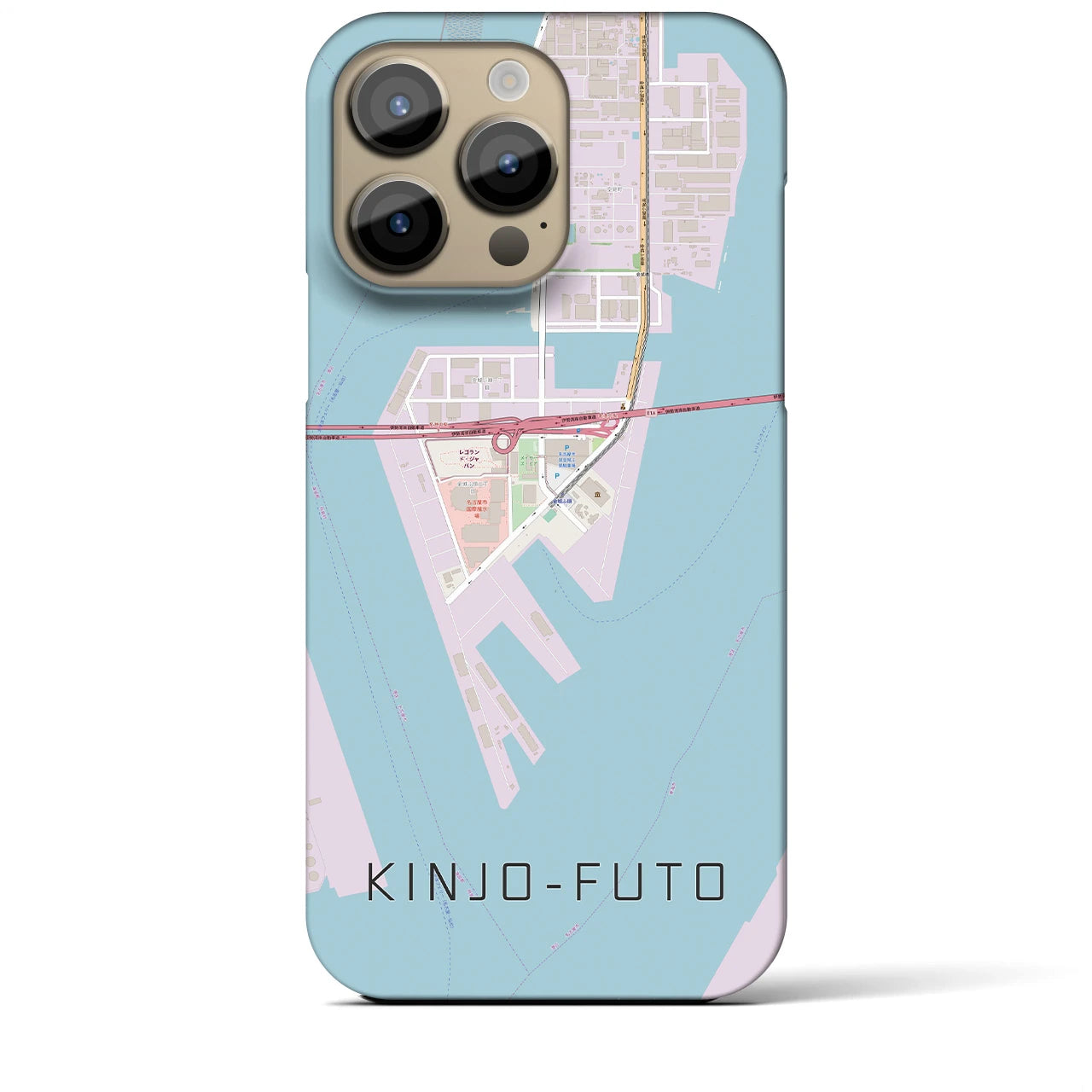 【金城ふ頭（愛知県）】地図柄iPhoneケース（バックカバータイプ）