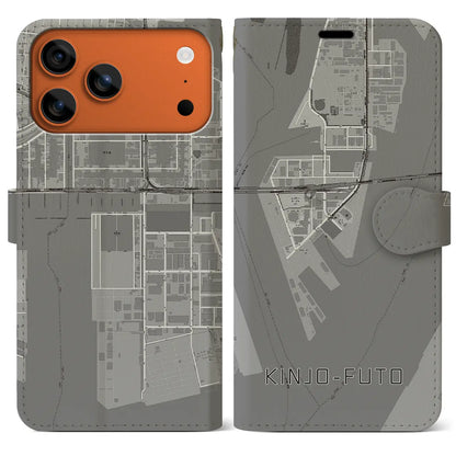 【金城ふ頭（愛知県）】地図柄iPhoneケース（手帳タイプ）