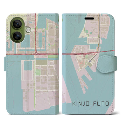 【金城ふ頭（愛知県）】地図柄iPhoneケース（手帳タイプ）