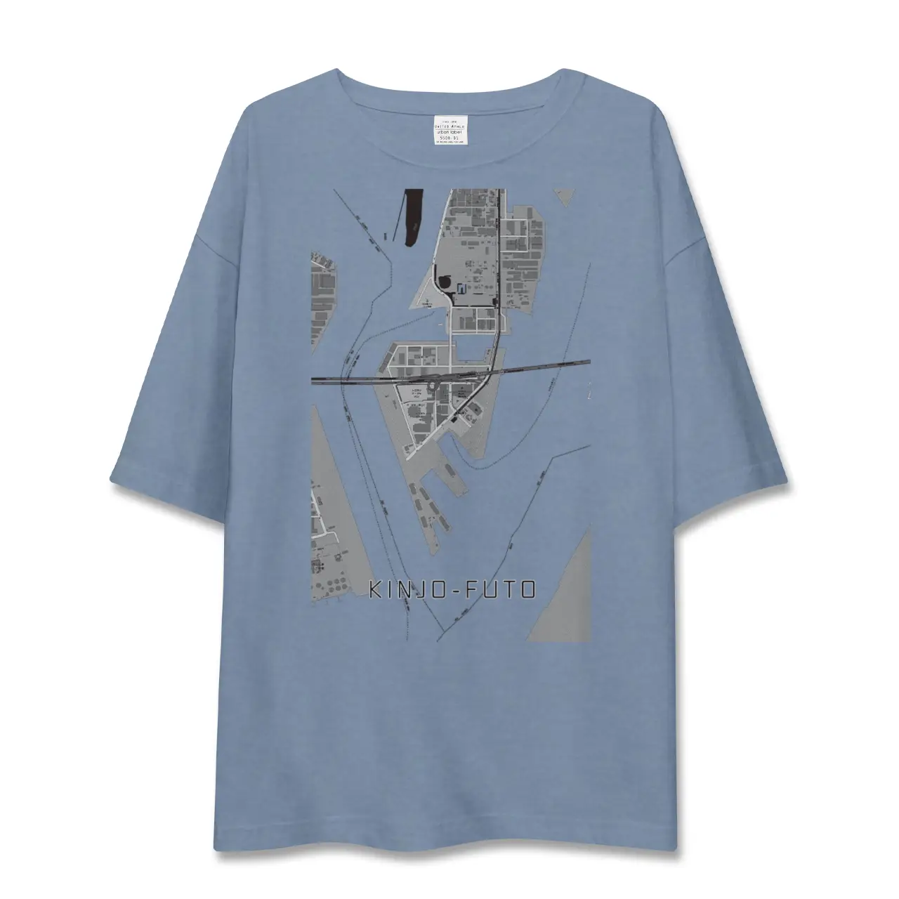 【金城ふ頭（愛知県）】地図柄ビッグシルエットTシャツ