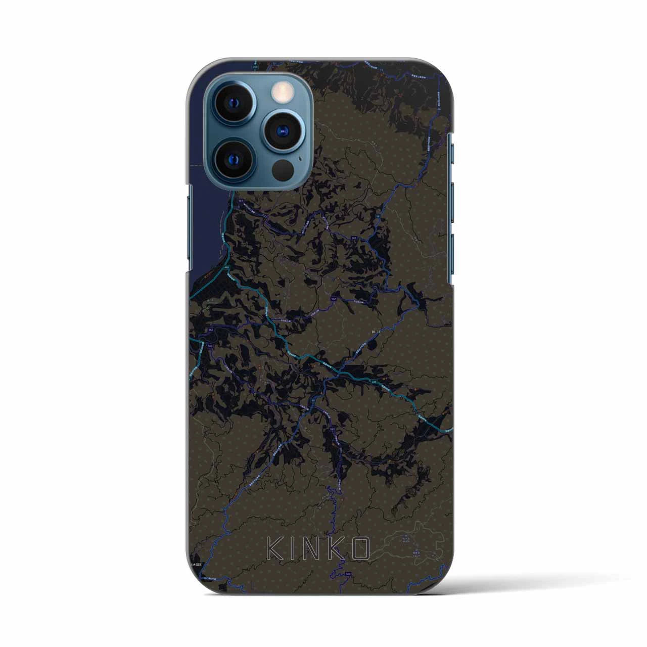 【錦江（鹿児島県）】地図柄iPhoneケース（バックカバータイプ）