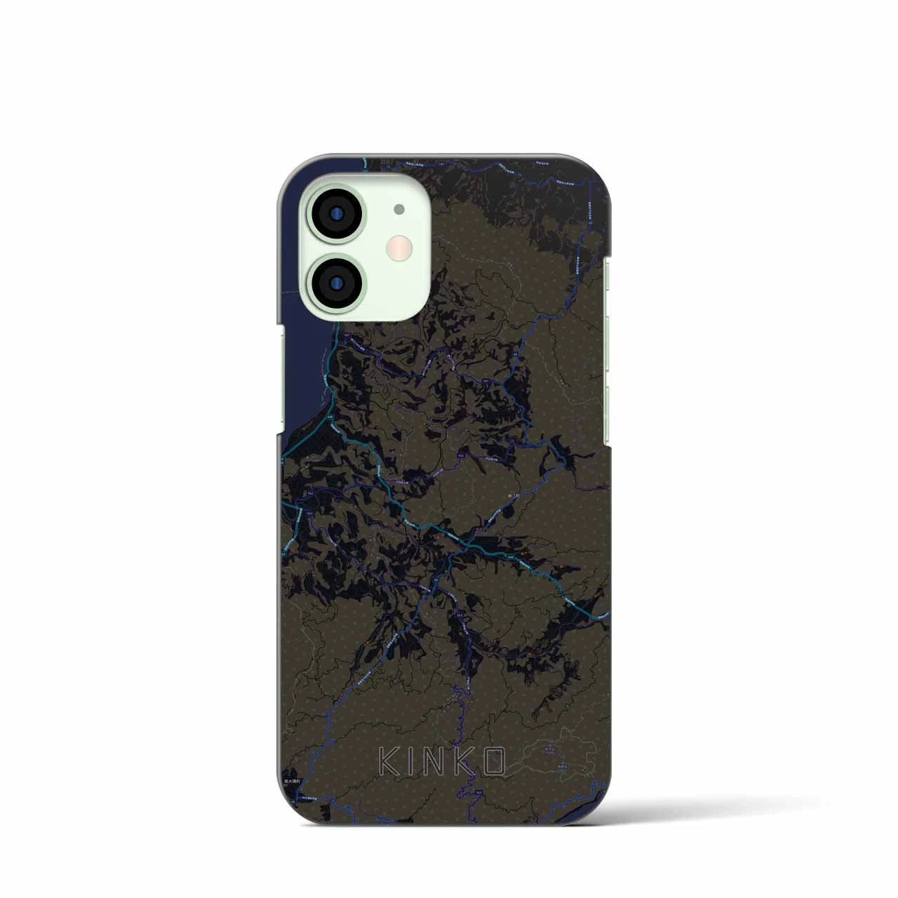 【錦江（鹿児島県）】地図柄iPhoneケース（バックカバータイプ）