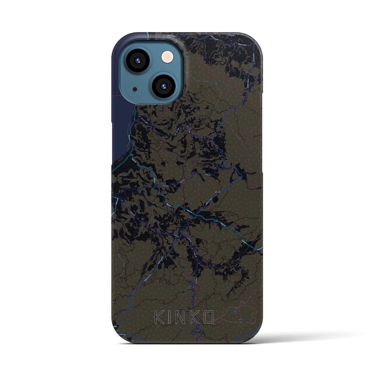 【錦江（鹿児島県）】地図柄iPhoneケース（バックカバータイプ）