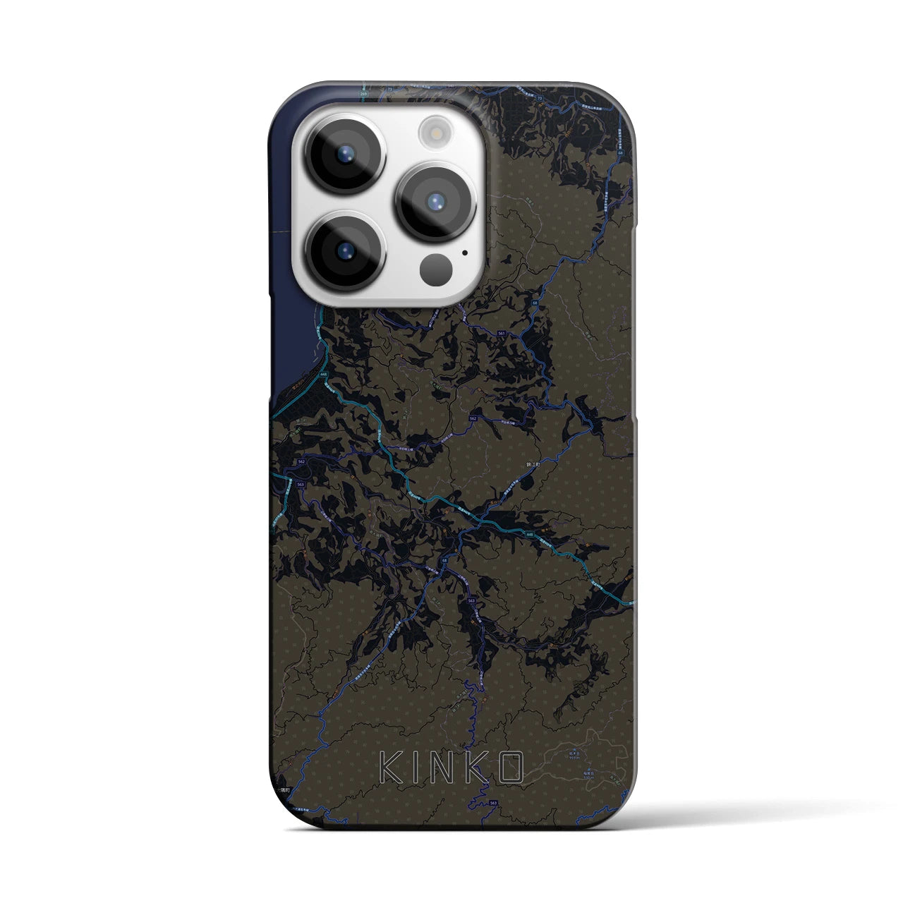 【錦江（鹿児島県）】地図柄iPhoneケース（バックカバータイプ）