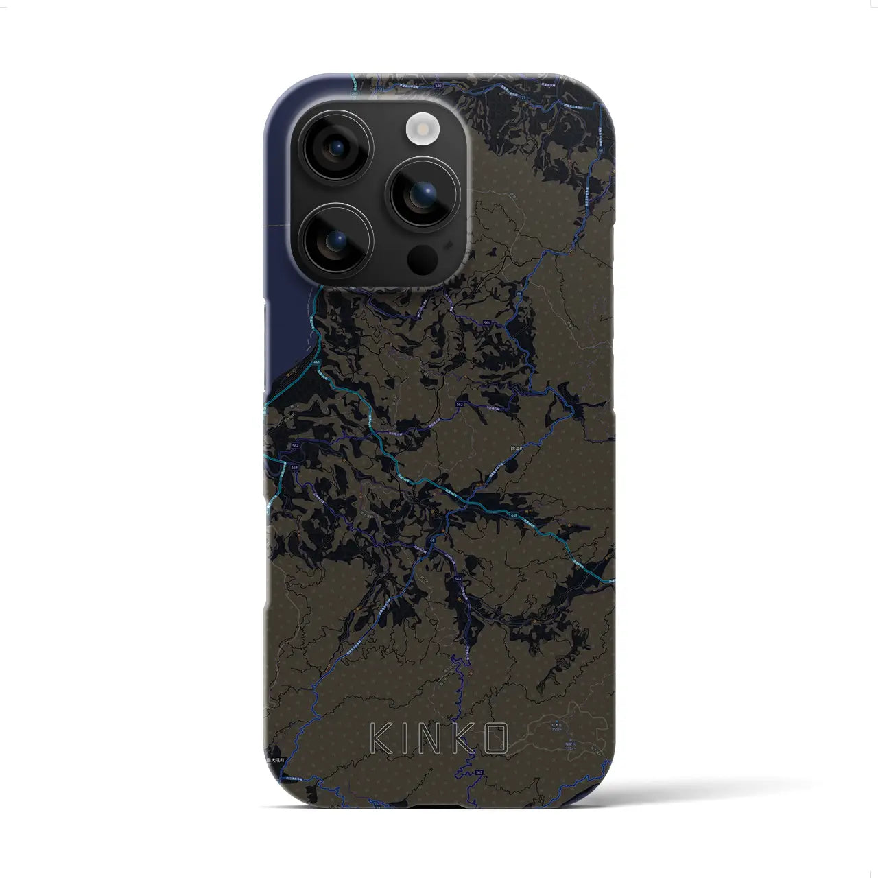 【錦江（鹿児島県）】地図柄iPhoneケース（バックカバータイプ）