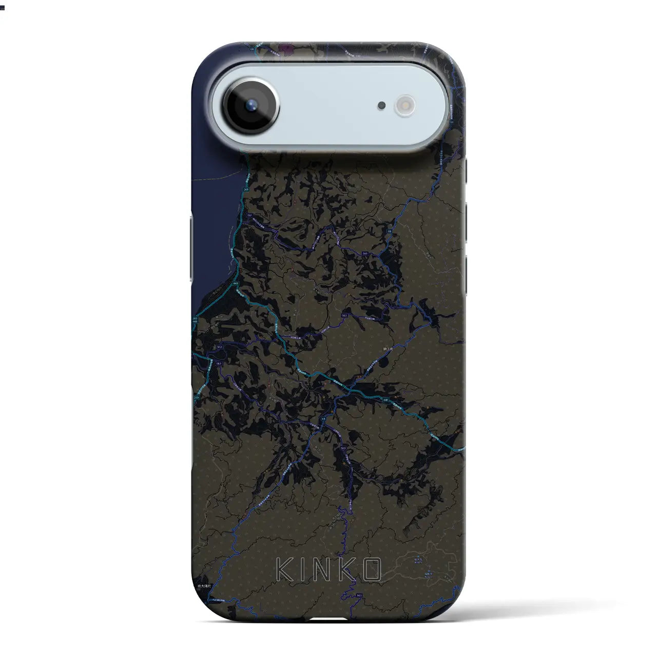 【錦江（鹿児島県）】地図柄iPhoneケース（バックカバータイプ）