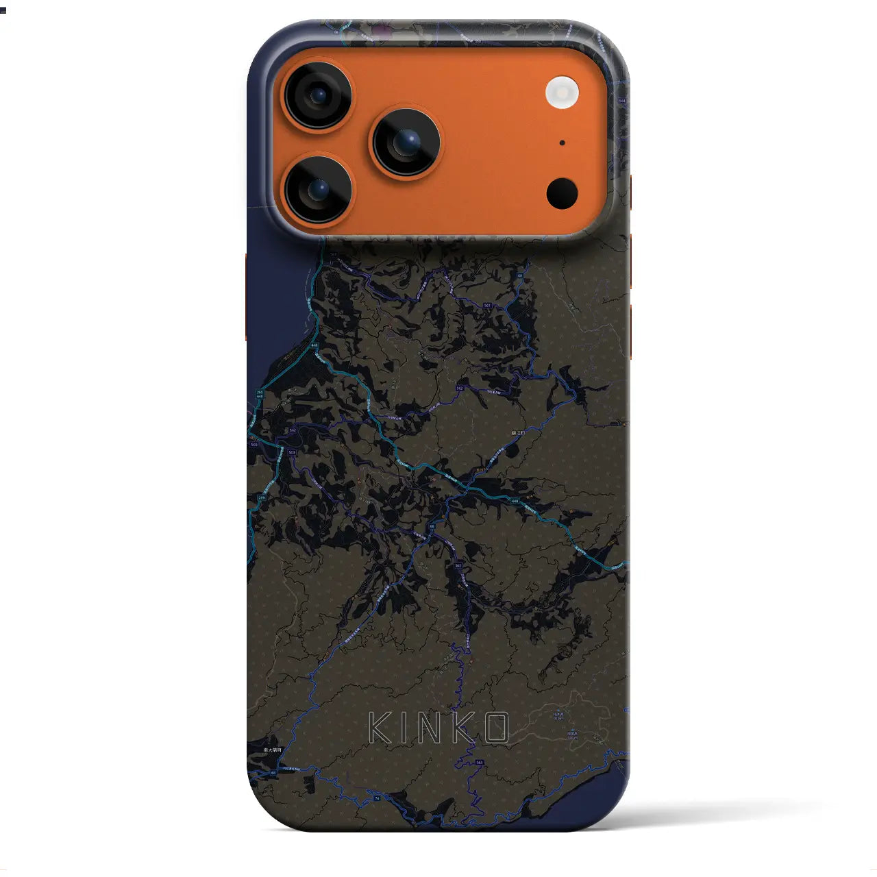 【錦江（鹿児島県）】地図柄iPhoneケース（バックカバータイプ）