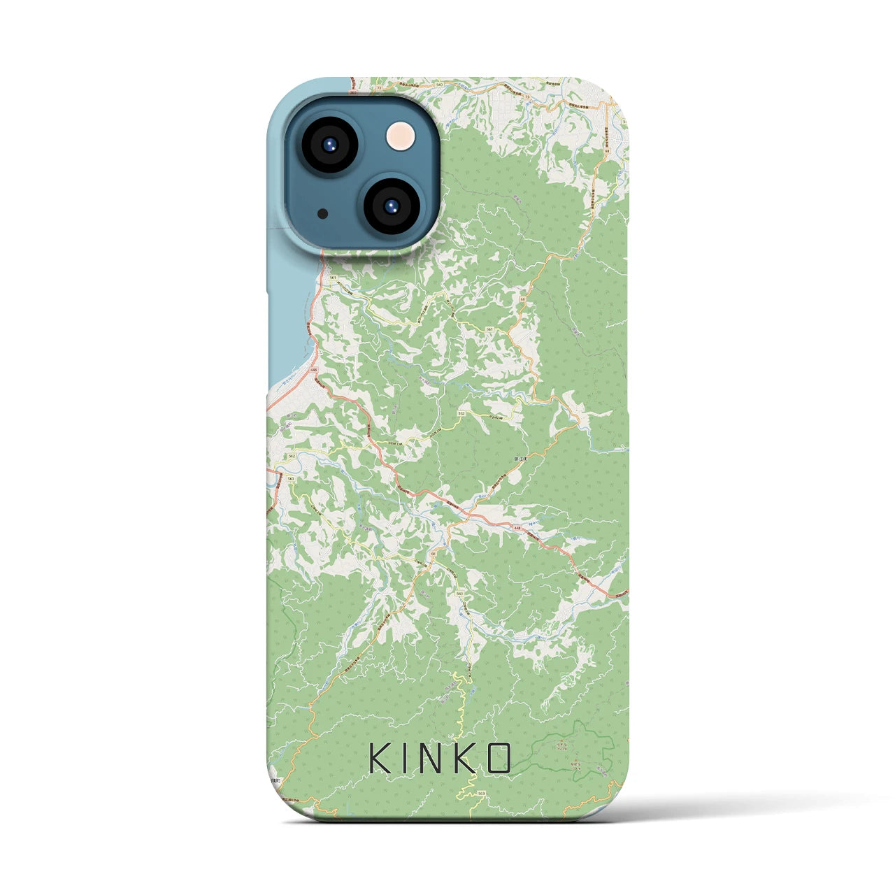 【錦江（鹿児島県）】地図柄iPhoneケース（バックカバータイプ）