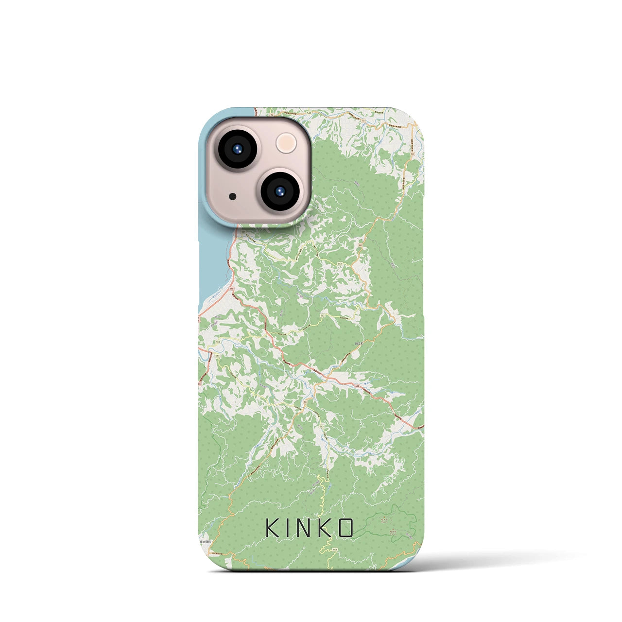【錦江（鹿児島県）】地図柄iPhoneケース（バックカバータイプ）