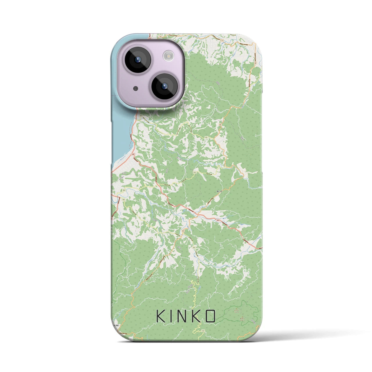 【錦江（鹿児島県）】地図柄iPhoneケース（バックカバータイプ）