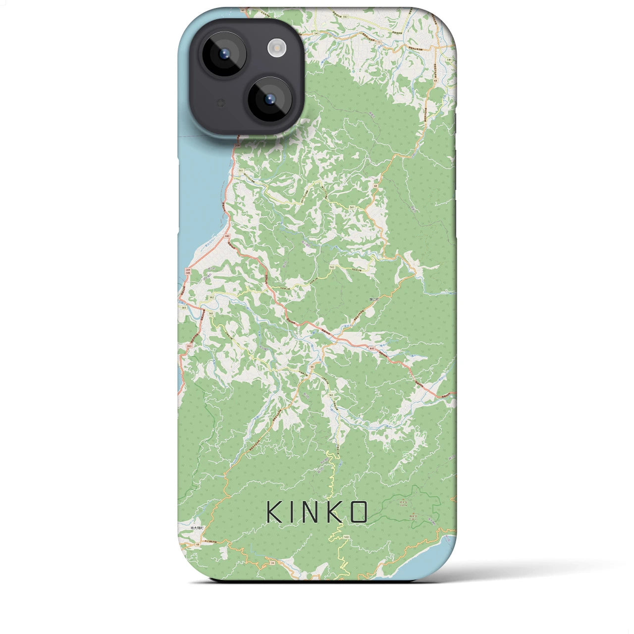 【錦江（鹿児島県）】地図柄iPhoneケース（バックカバータイプ）
