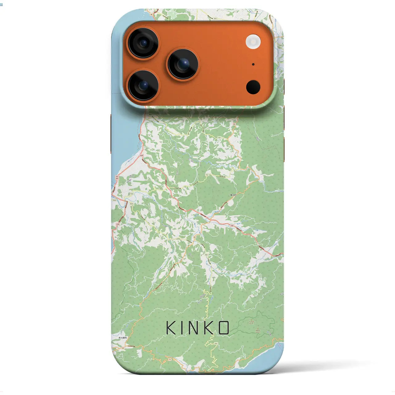 【錦江（鹿児島県）】地図柄iPhoneケース（バックカバータイプ）ブラック・iPhone 17 Pro Max 用