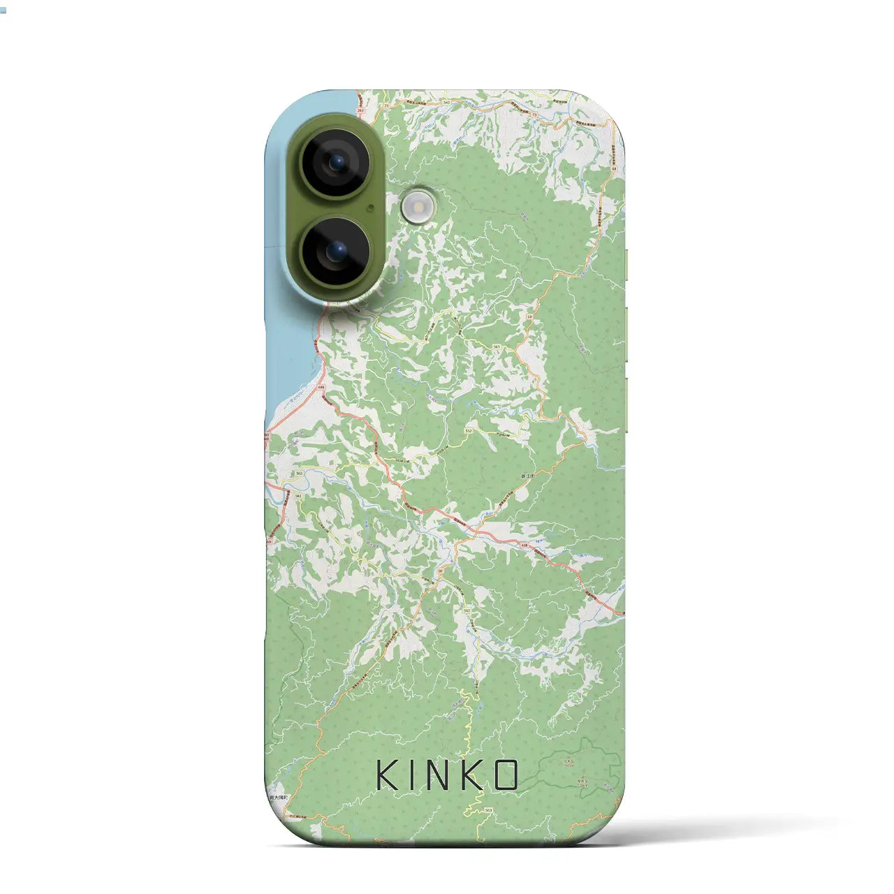 【錦江（鹿児島県）】地図柄iPhoneケース（バックカバータイプ）ナチュラル・iPhone 17 Pro Max 用