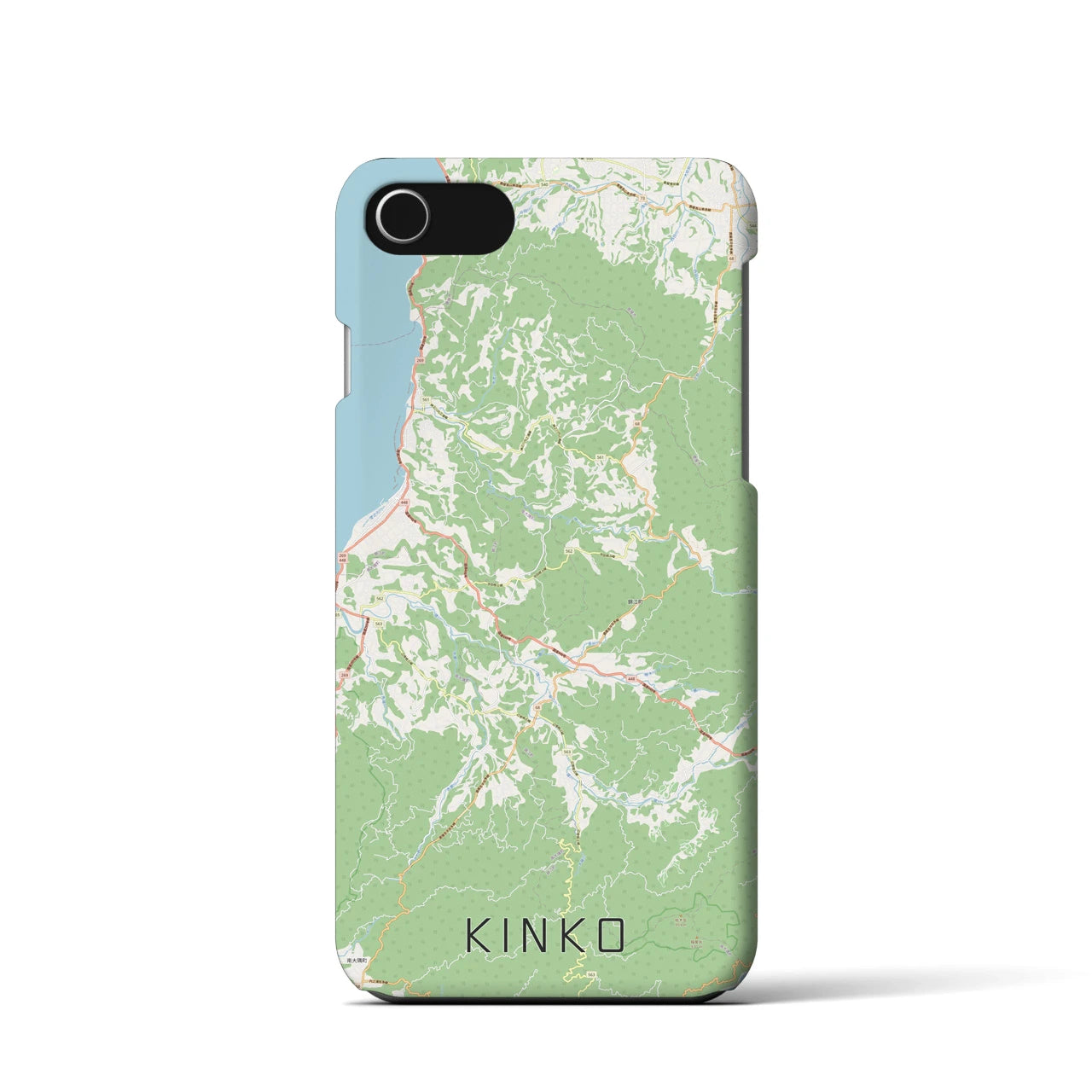 【錦江（鹿児島県）】地図柄iPhoneケース（バックカバータイプ）