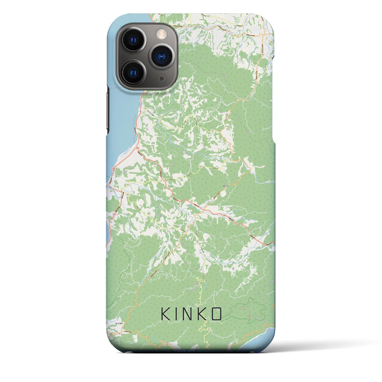 【錦江（鹿児島県）】地図柄iPhoneケース（バックカバータイプ）