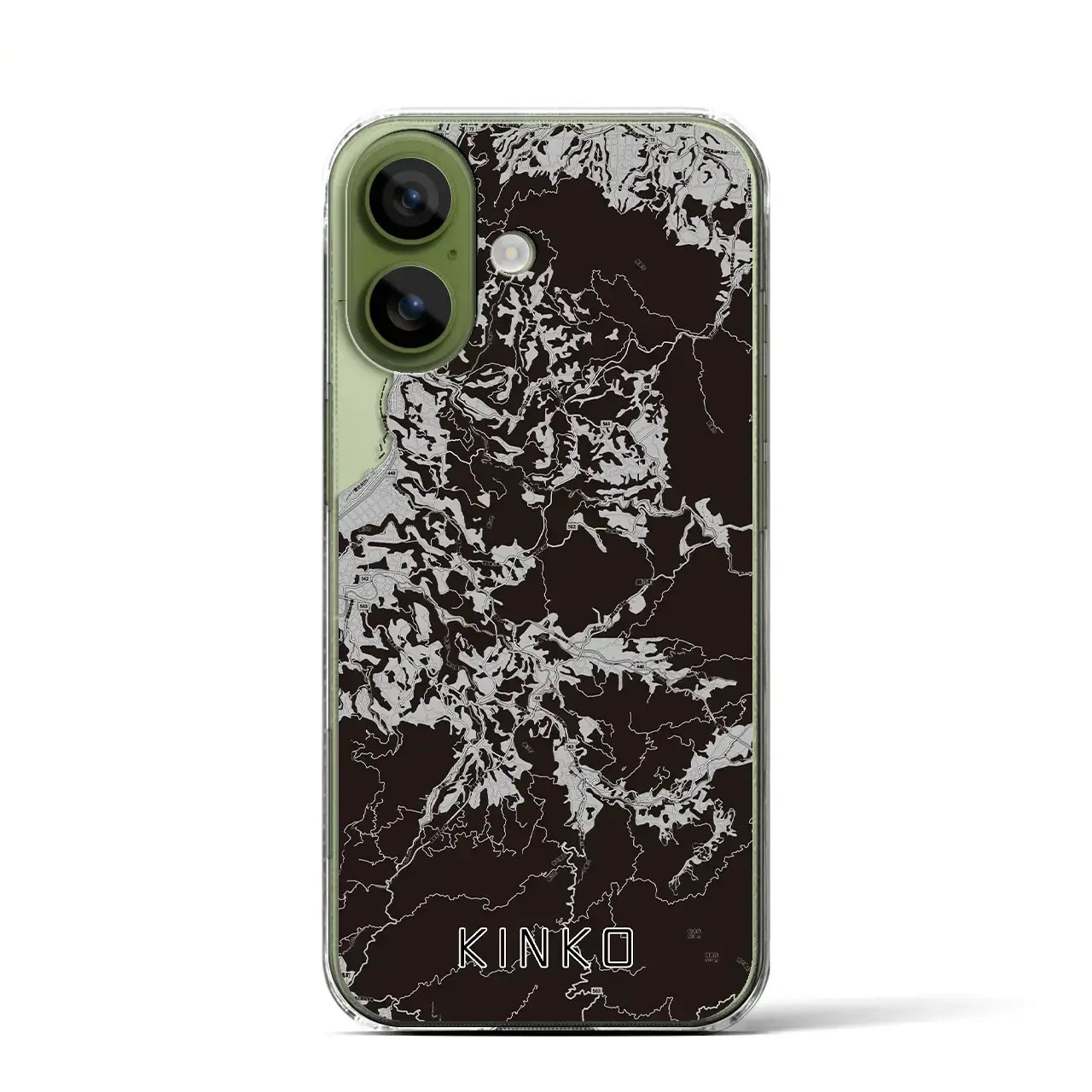 【錦江（鹿児島県）】地図柄iPhoneケース（クリアタイプ）