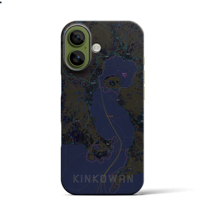 【錦江湾（鹿児島県）】地図柄iPhoneケース（バックカバータイプ）