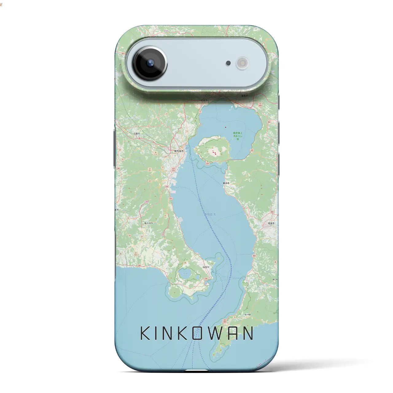 【錦江湾（鹿児島県）】地図柄iPhoneケース（バックカバータイプ）ナチュラル・iPhone 17 Pro Max 用