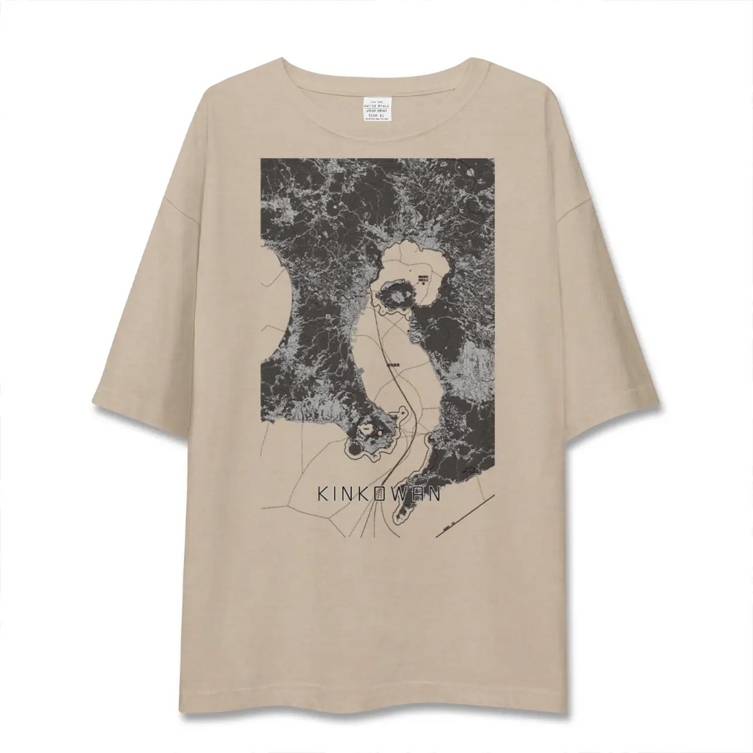 【錦江湾(鹿児島県)】地図柄ビッグシルエットTシャツ