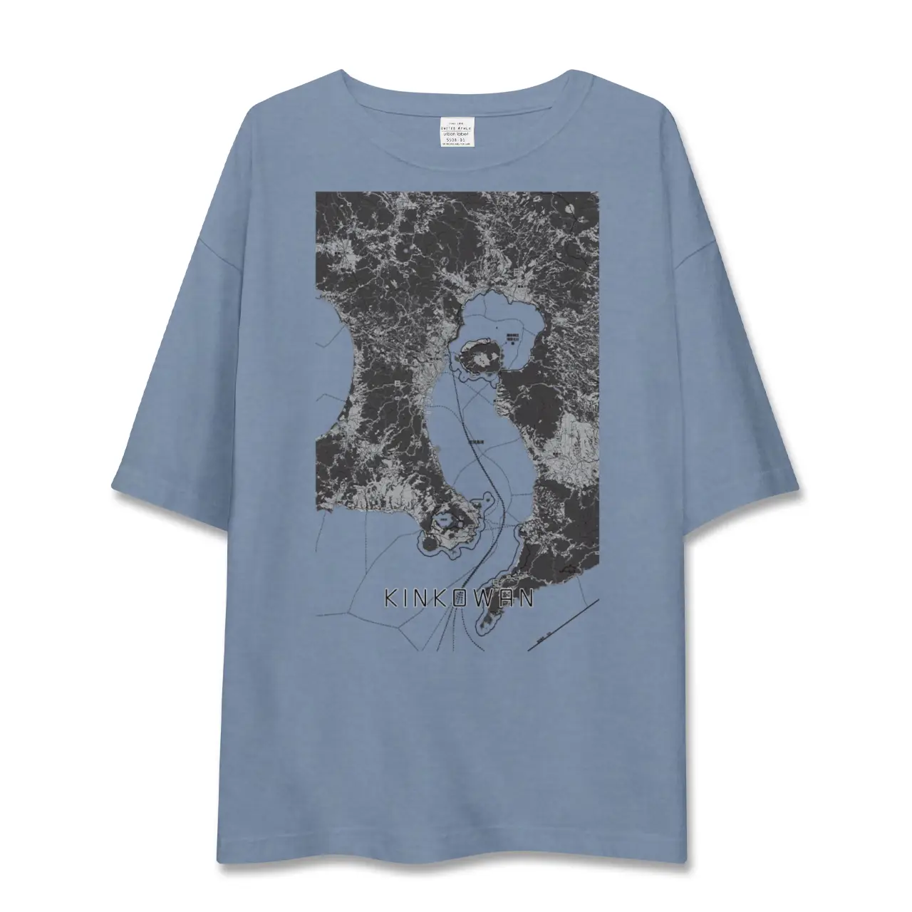 【錦江湾（鹿児島県）】地図柄ビッグシルエットTシャツ