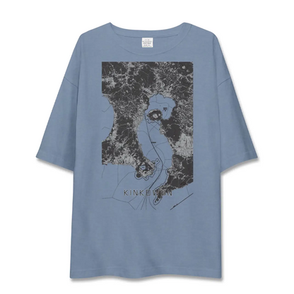 【錦江湾（鹿児島県）】地図柄ビッグシルエットTシャツ