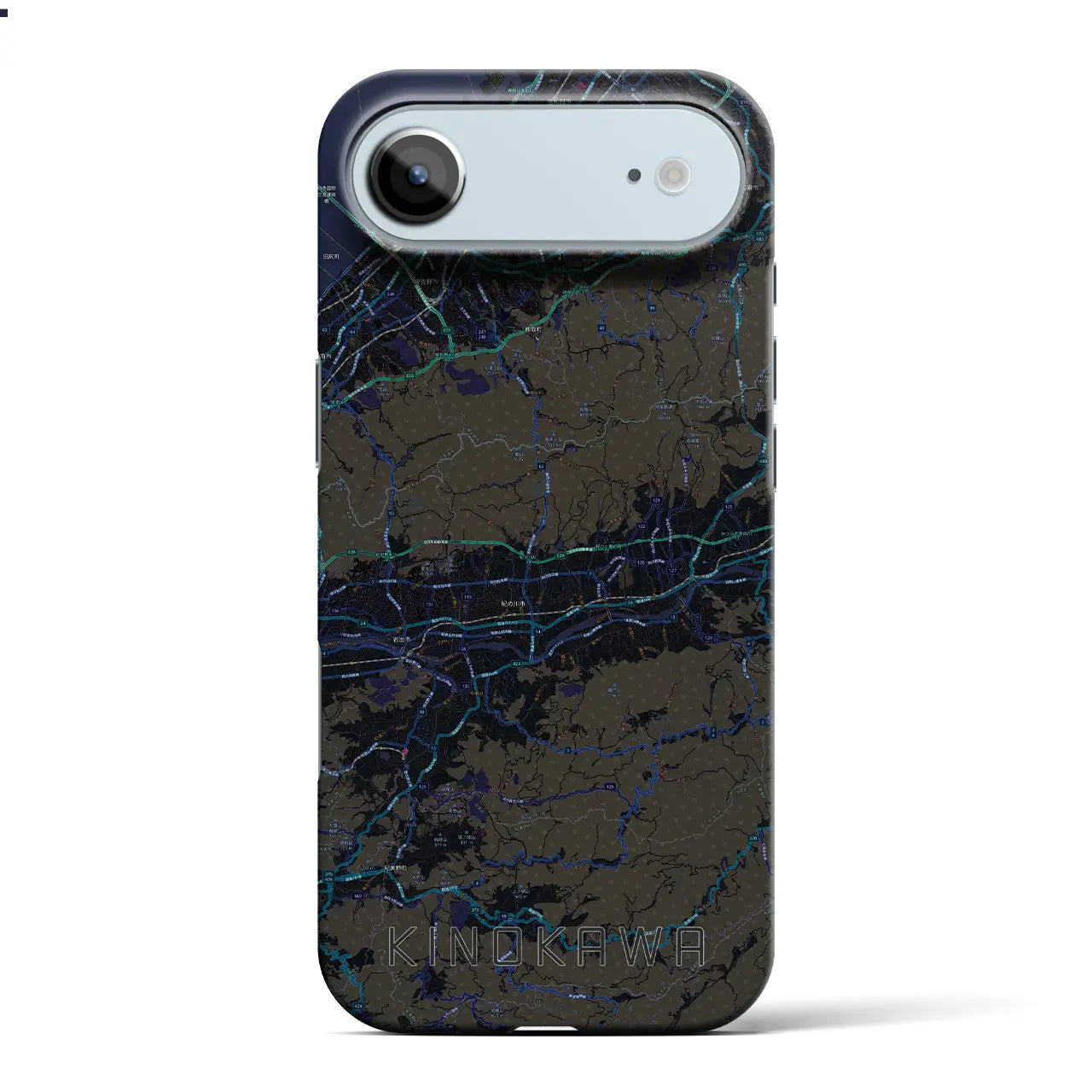 【紀の川（和歌山県）】地図柄iPhoneケース（バックカバータイプ）