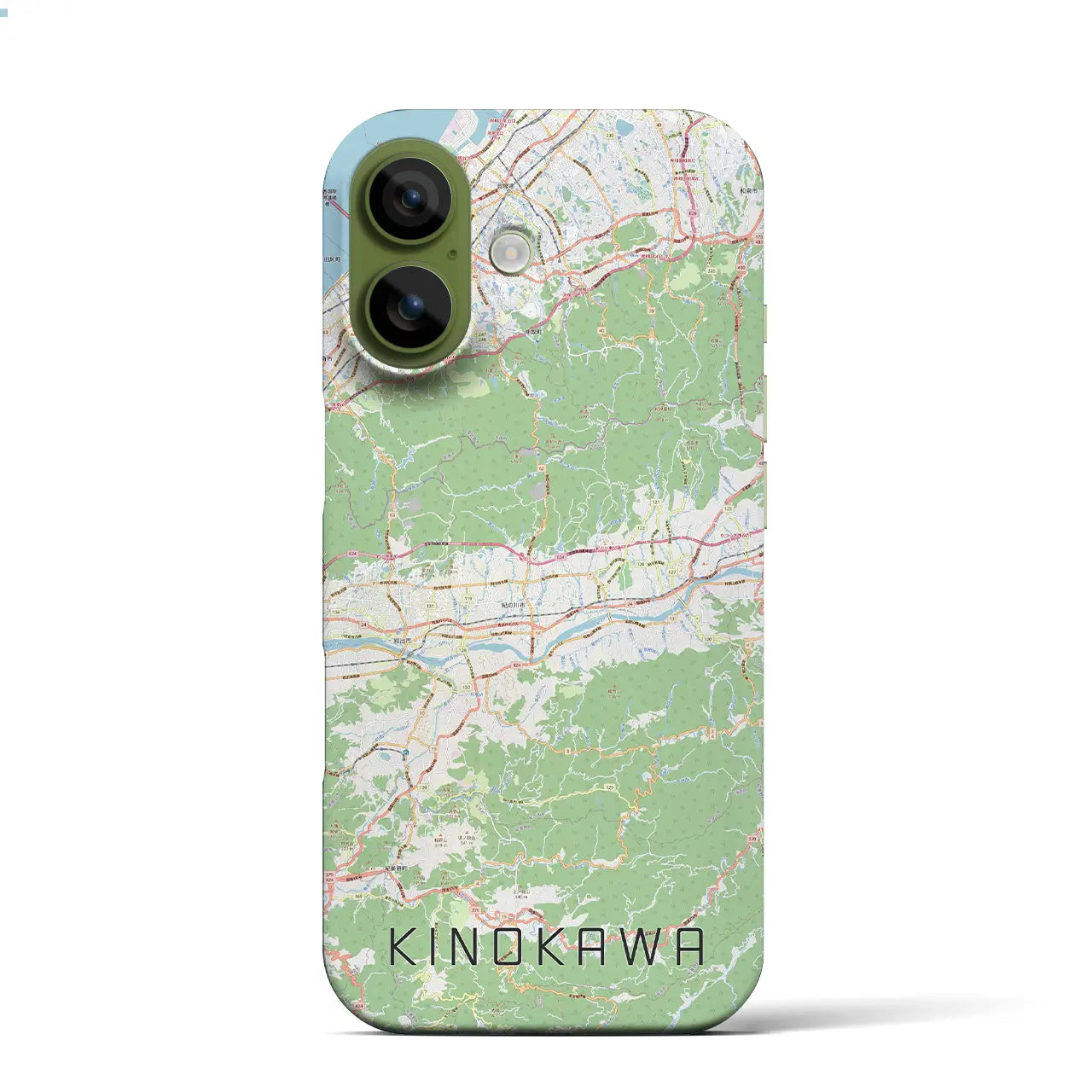 【紀の川（和歌山県）】地図柄iPhoneケース（バックカバータイプ）ブラック・iPhone 17 Pro Max 用