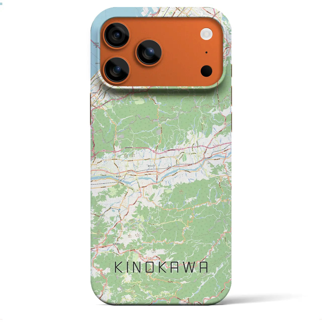 【紀の川（和歌山県）】地図柄iPhoneケース（バックカバータイプ）