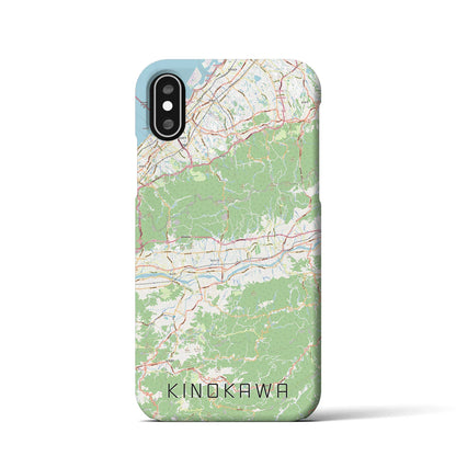 【紀の川（和歌山県）】地図柄iPhoneケース（バックカバータイプ）