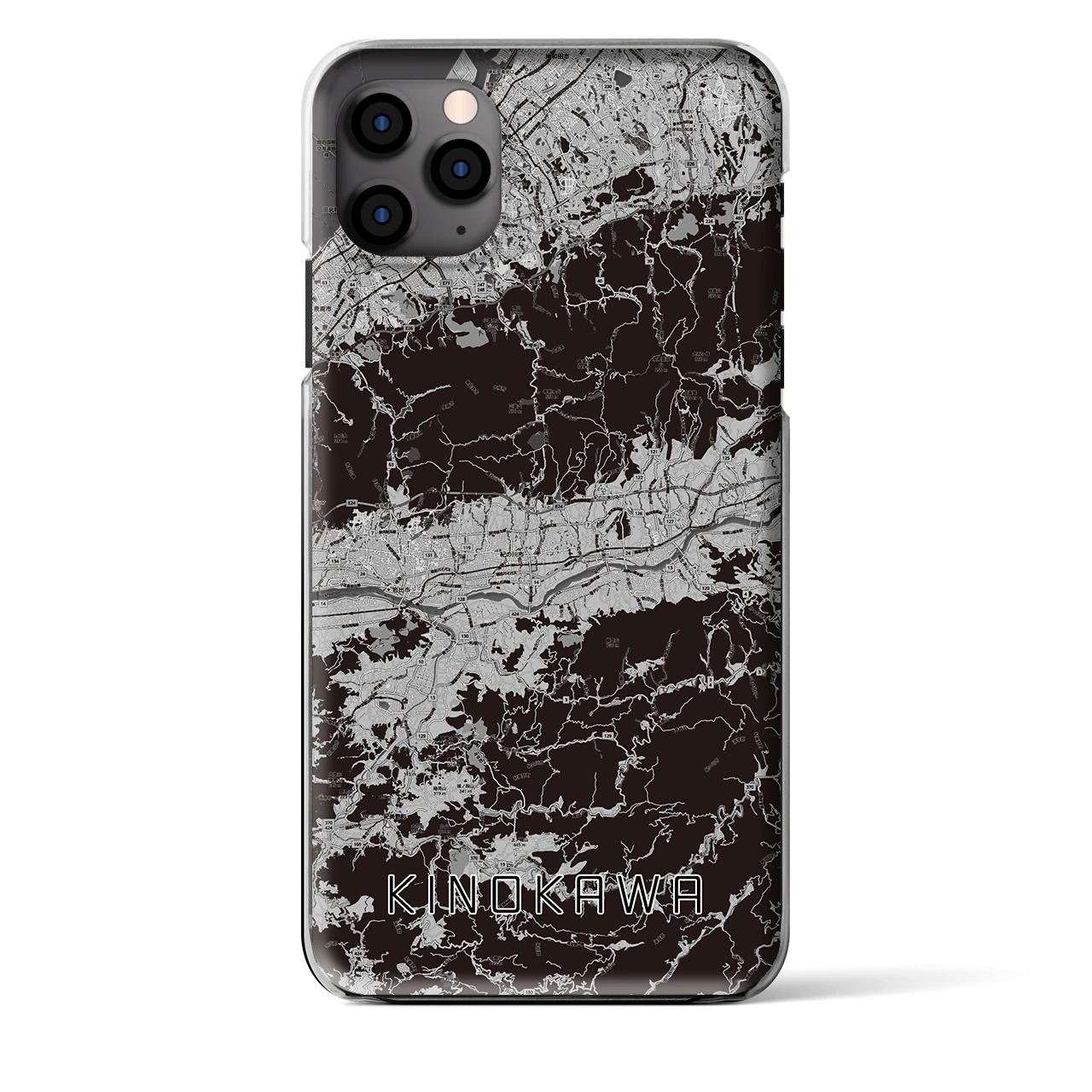 【紀の川（和歌山県）】地図柄iPhoneケース（クリアタイプ）