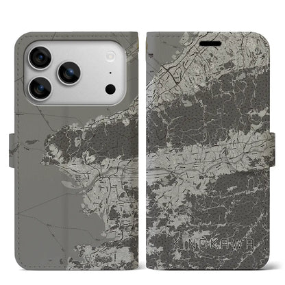 【紀の川（和歌山県）】地図柄iPhoneケース（手帳タイプ）