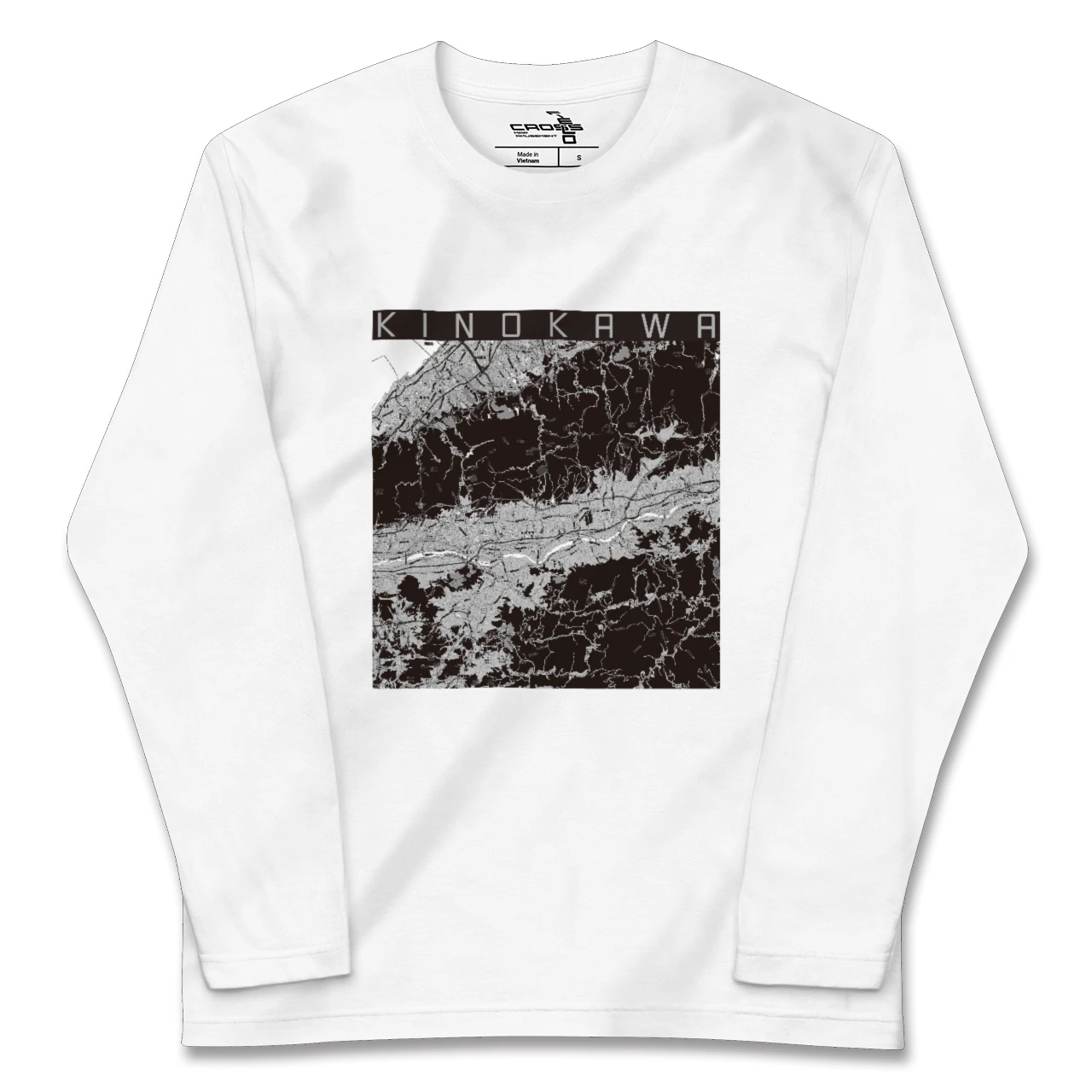 【紀の川（和歌山県）】地図柄ロングスリーブTシャツ