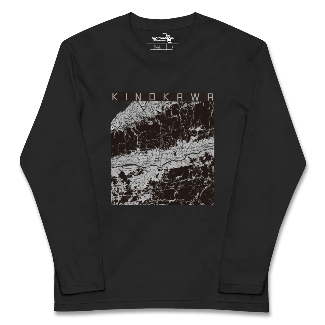 【紀の川（和歌山県）】地図柄ロングスリーブTシャツ