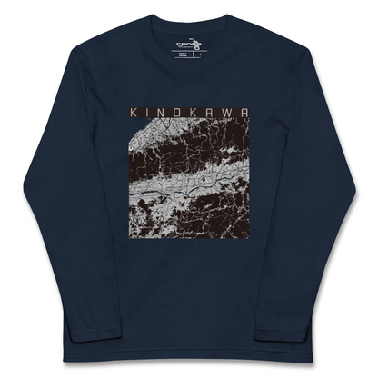 【紀の川（和歌山県）】地図柄ロングスリーブTシャツ