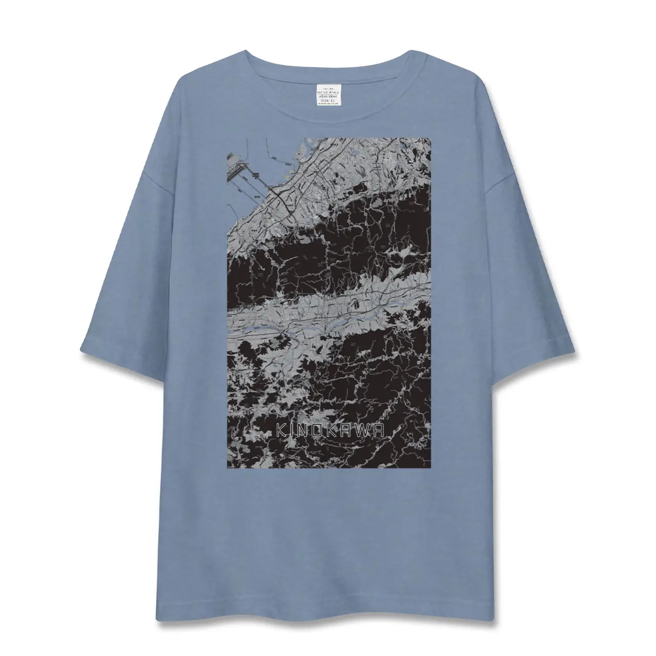 【紀の川（和歌山県）】地図柄ビッグシルエットTシャツ