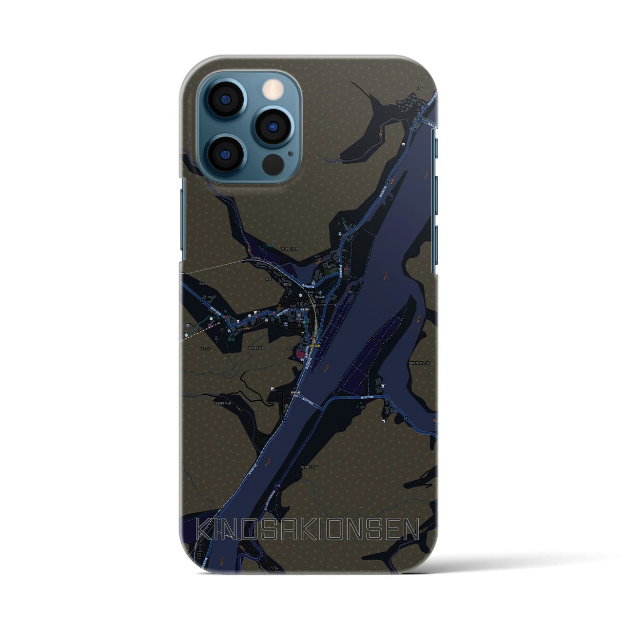 【城崎温泉（兵庫県）】地図柄iPhoneケース（バックカバータイプ）